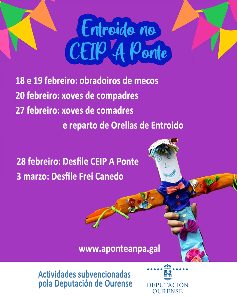Lee más sobre el artículo Actividades Entroido ANPA do CEIP A Ponte